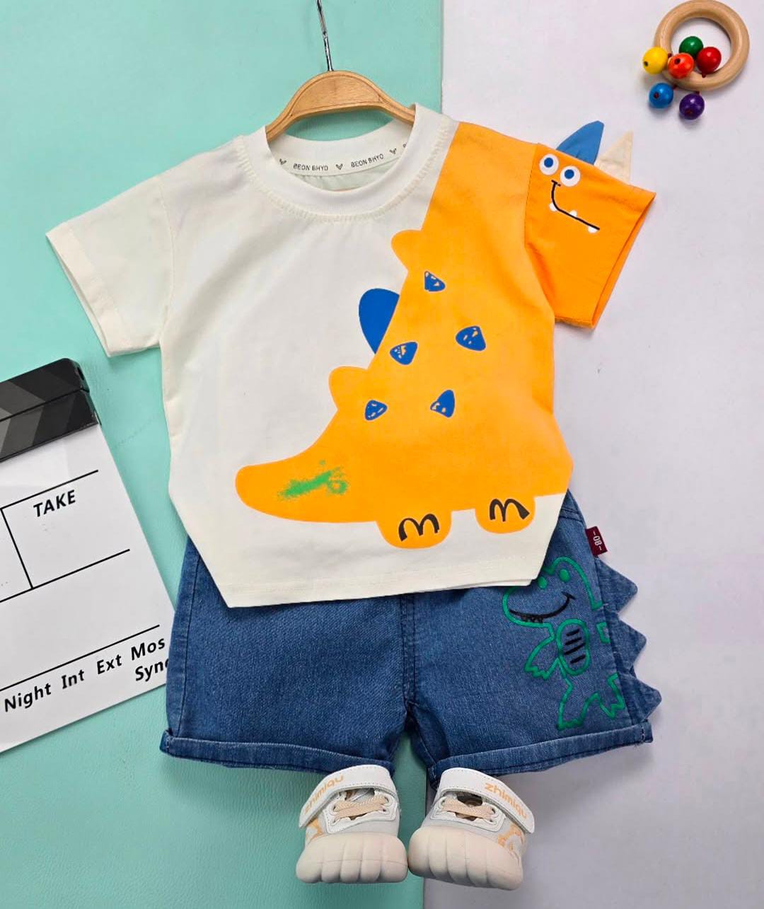 CONJUNTO SHORT DINO NARAN (3-4 AÑOS)